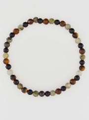 Bracelet en Pierre Naturelle d'Onyx, Oeil de Tigre et Labradorite - 4 mm