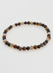Bracelet en Pierre Naturelle d'Onyx, Oeil de Tigre et Labradorite - 4 mm