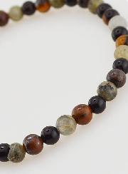 Bracelet en Pierre Naturelle d'Onyx, Oeil de Tigre et Labradorite - 4 mm