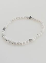 Bracelet en Pierre Naturelle d'Howlite - 4mm
