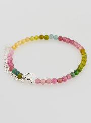 Bracelet Ajustable en Argent & Tourmaline 3mm