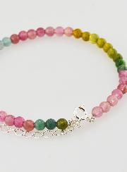 Bracelet Ajustable en Argent & Tourmaline 3mm