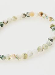 Bracelet en Pierre Naturelle d'Agate Arbre - 4mm