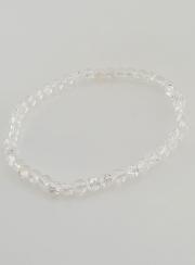 Bracelet en Pierres Naturelles - Cristal de Roche Craquelé 4mm