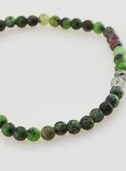 Bracelet en Pierre Naturelle Rubis Zoïsite - 4mm