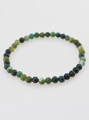 Bracelet en Pierre Naturelle d'Agate Mousse - 4mm