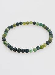 Bracelet en Pierre Naturelle d'Agate Mousse - 4mm