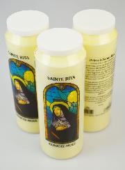 3 Bougies de Neuvaine à Sainte Rita avec Prière