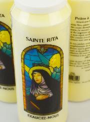 3 Bougies de Neuvaine à Sainte Rita avec Prière