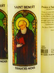 3 Bougies de Neuvaine à Saint Benoît avec Prière