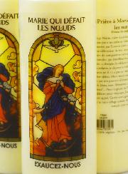 3 Bougies de Neuvaine à Marie qui Défait les Noeuds avec Prière