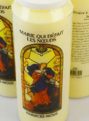 3 Bougies de Neuvaine à Marie qui Défait les Noeuds avec Prière