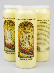 3 Bougies de Neuvaine à Notre Dame de Lourdes avec Prière
