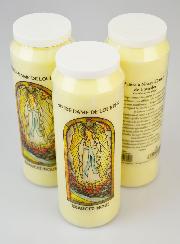 3 Bougies de Neuvaine à Notre Dame de Lourdes avec Prière