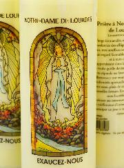 3 Bougies de Neuvaine à Notre Dame de Lourdes avec Prière
