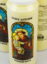 3 Bougies de Neuvaine à Saint Antoine avec Prière