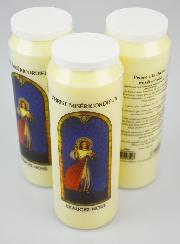 3 Bougies de Neuvaine au Christ Miséricordieux avec Prière