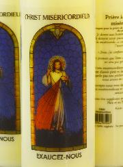 3 Bougies de Neuvaine au Christ Miséricordieux avec Prière