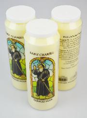 3 Bougies de Neuvaine à Saint Charbel avec Prière