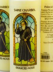 3 Bougies de Neuvaine à Saint Charbel avec Prière
