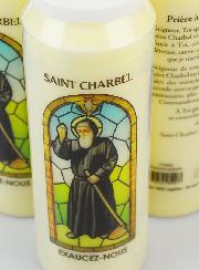 3 Bougies de Neuvaine à Saint Charbel avec Prière