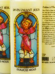 3 Bougies de Neuvaine à l'Enfant Jésus avec Prière