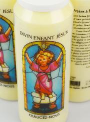 3 Bougies de Neuvaine à l'Enfant Jésus avec Prière