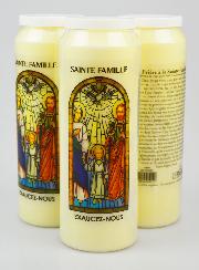 3 Bougies de Neuvaine à la Sainte Famille avec Prière