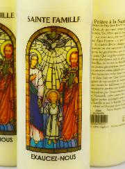 3 Bougies de Neuvaine à la Sainte Famille avec Prière