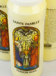 3 Bougies de Neuvaine à la Sainte Famille avec Prière