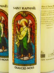 3 Bougies de Neuvaine à l'Ange Raphaël avec Prière