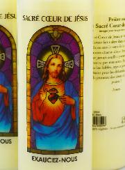 3 Bougies de Neuvaine au Sacré Coeur de Jésus avec Prière