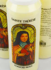 3 Bougies de Neuvaine à Sainte Thérèse avec Prière