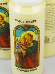3 Bougies de Neuvaine à Saint Joseph avec Prière