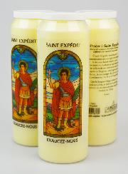 3 Bougies de Neuvaine à Saint Expédit avec Prière