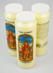 3 Bougies de Neuvaine à Saint Expédit avec Prière