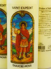 3 Bougies de Neuvaine à Saint Expédit avec Prière
