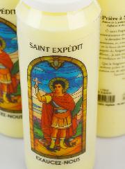 3 Bougies de Neuvaine à Saint Expédit avec Prière