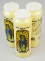 3 Bougies de Neuvaine à la Vierge Miraculeuse avec Prière
