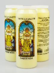 3 Bougies de Neuvaine à Notre Dame de la Salette avec Prière