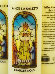 3 Bougies de Neuvaine à Notre Dame de la Salette avec Prière