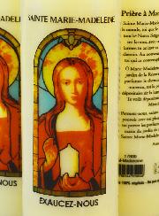 3 Bougies de Neuvaine à Sainte Marie-Madeleine avec Prière