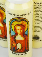 3 Bougies de Neuvaine à Sainte Marie-Madeleine avec Prière