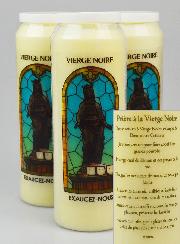 3 Bougies de Neuvaine de Protection à la Vierge Noire avec Prière