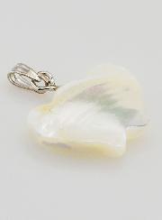 Pendentif Double Coeur en Coquille Véritable