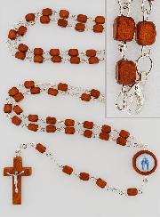 Chapelet en Bois Clair - Vierge Miraculeuse