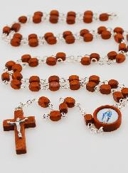 Chapelet en Bois Clair - Vierge Miraculeuse