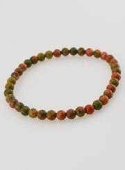 Bracelet en Pierre Naturelle d' Unakite - 4mm