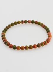 Bracelet en Pierre Naturelle d' Unakite - 4mm