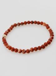 Bracelet en Pierre Naturelle de Jaspe Rouge - 4mm